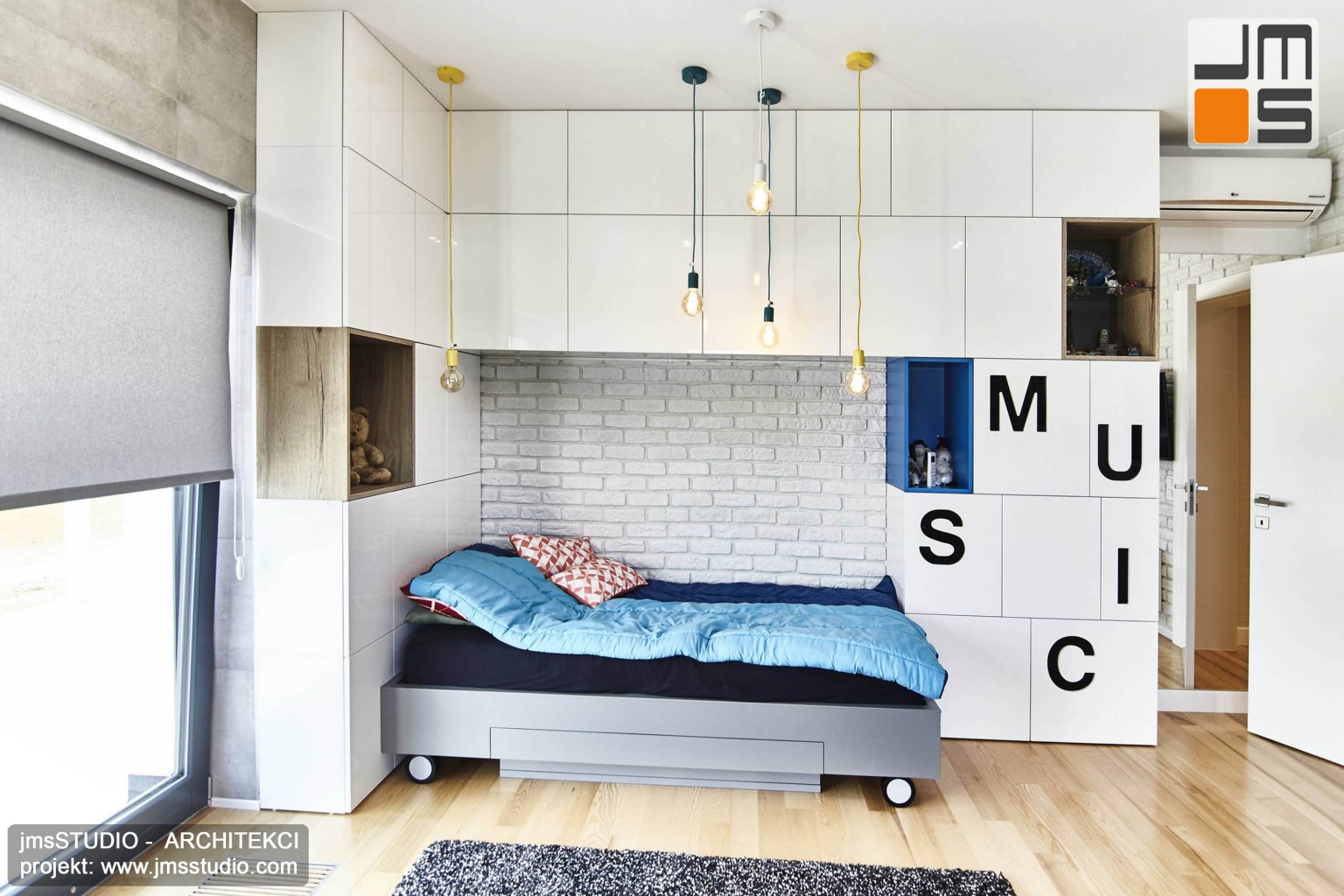 Projekt wnętrz sypialni nowoczesnej z projektem wnętrz prostych i eleganckich pod Poznaniem